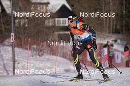 12.02.2015, Oslo, Norway (NOR): Quentin Fillon Maillet (FRA) - IBU world cup biathlon Holmenkollen, individual men, Oslo (NOR). www.nordicfocus.com. © Manzoni/NordicFocus. Every downloaded picture is fee-liable.