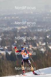 12.02.2015, Oslo, Norway (NOR): Simon Schempp (GER) - IBU world cup biathlon Holmenkollen, individual men, Oslo (NOR). www.nordicfocus.com. © Manzoni/NordicFocus. Every downloaded picture is fee-liable.
