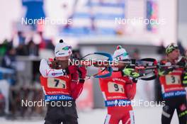 15.02.2015, Oslo, Norway (NOR): Scott Gow (CAN) - IBU world cup biathlon Holmenkollen, relay men, Oslo (NOR). www.nordicfocus.com. © Manzoni/NordicFocus. Every downloaded picture is fee-liable.