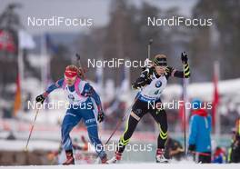15.02.2015, Oslo, Norway (NOR): Gabriela Soukalova (CZE), Enora Latuilliere (FRA) - IBU world cup biathlon Holmenkollen, relay women, Oslo (NOR). www.nordicfocus.com. © Manzoni/NordicFocus. Every downloaded picture is fee-liable.