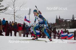 15.02.2015, Oslo, Norway (NOR): Emma Nilsson (SWE) - IBU world cup biathlon Holmenkollen, relay women, Oslo (NOR). www.nordicfocus.com. © Manzoni/NordicFocus. Every downloaded picture is fee-liable.