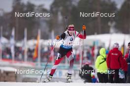 15.02.2015, Oslo, Norway (NOR): Lise Theresa Hauser (AUT) - IBU world cup biathlon Holmenkollen, relay women, Oslo (NOR). www.nordicfocus.com. © Manzoni/NordicFocus. Every downloaded picture is fee-liable.