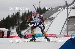 15.02.2015, Oslo, Norway (NOR): Miriam Goessner (GER) - IBU world cup biathlon Holmenkollen, relay women, Oslo (NOR). www.nordicfocus.com. © Manzoni/NordicFocus. Every downloaded picture is fee-liable.