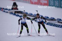 15.02.2015, Oslo, Norway (NOR): Marie Dorin (FRA), Coline Varcin (FRA) - IBU world cup biathlon Holmenkollen, relay women, Oslo (NOR). www.nordicfocus.com. © Manzoni/NordicFocus. Every downloaded picture is fee-liable.