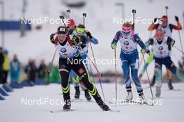 15.02.2015, Oslo, Norway (NOR): Anais Bescond (FRA) - IBU world cup biathlon Holmenkollen, relay women, Oslo (NOR). www.nordicfocus.com. © Manzoni/NordicFocus. Every downloaded picture is fee-liable.