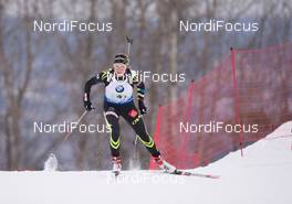 15.02.2015, Oslo, Norway (NOR): Enora Latuilliere (FRA) - IBU world cup biathlon Holmenkollen, relay women, Oslo (NOR). www.nordicfocus.com. © Manzoni/NordicFocus. Every downloaded picture is fee-liable.