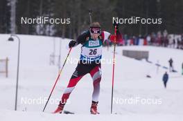 14.02.2015, Oslo, Norway (NOR): Dominik Landertinger (AUT) - IBU world cup biathlon Holmenkollen, sprint men, Oslo (NOR). www.nordicfocus.com. © Manzoni/NordicFocus. Every downloaded picture is fee-liable.