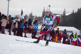 14.02.2015, Oslo, Norway (NOR): David Komatz (AUT) - IBU world cup biathlon Holmenkollen, sprint men, Oslo (NOR). www.nordicfocus.com. © Manzoni/NordicFocus. Every downloaded picture is fee-liable.