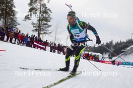 14.02.2015, Oslo, Norway (NOR): Simon Fourcade (FRA) - IBU world cup biathlon Holmenkollen, sprint men, Oslo (NOR). www.nordicfocus.com. © Manzoni/NordicFocus. Every downloaded picture is fee-liable.