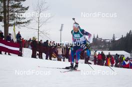 14.02.2015, Oslo, Norway (NOR): Lowell Bailey (USA) - IBU world cup biathlon Holmenkollen, sprint men, Oslo (NOR). www.nordicfocus.com. © Manzoni/NordicFocus. Every downloaded picture is fee-liable.