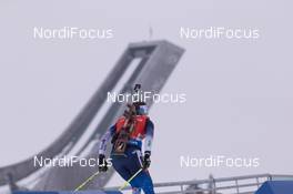 14.02.2015, Oslo, Norway (NOR): Clare Egan (USA)  - IBU world cup biathlon Holmenkollen, sprint women, Oslo (NOR). www.nordicfocus.com. © Manzoni/NordicFocus. Every downloaded picture is fee-liable.