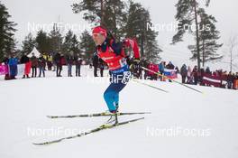 14.02.2015, Oslo, Norway (NOR): Ekaterina Yurlova (RUS) - IBU world cup biathlon Holmenkollen, sprint women, Oslo (NOR). www.nordicfocus.com. © Manzoni/NordicFocus. Every downloaded picture is fee-liable.