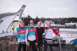 11.02.2015, Oslo, Norway (NOR): Matthias Ahrens (GER) coach team Canada, Tom Zidec (CAN) and the canadian technicians - IBU world cup biathlon Holmenkollen, training, Oslo (NOR). www.nordicfocus.com. © Manzoni/NordicFocus. Every downloaded picture is fee-liable.