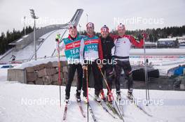 11.02.2015, Oslo, Norway (NOR): Matthias Ahrens (GER) coach team Canada, Tom Zidec (CAN) and the canadian technicians - IBU world cup biathlon Holmenkollen, training, Oslo (NOR). www.nordicfocus.com. © Manzoni/NordicFocus. Every downloaded picture is fee-liable.