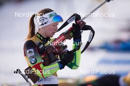 11.02.2015, Oslo, Norway (NOR): Darya Domracheva (BLR) - IBU world cup biathlon Holmenkollen, training, Oslo (NOR). www.nordicfocus.com. © Manzoni/NordicFocus. Every downloaded picture is fee-liable.