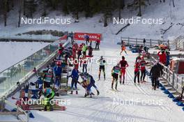 11.02.2015, Oslo, Norway (NOR): Event Feature: Athletes and technicians prepare for ski testing - IBU world cup biathlon Holmenkollen, training, Oslo (NOR). www.nordicfocus.com. © Manzoni/NordicFocus. Every downloaded picture is fee-liable.