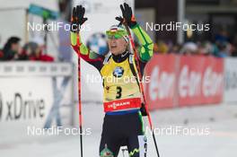 21.03.2015, Khanty-Mansiysk, Russia (RUS): Darya Domracheva (BLR) - IBU world cup biathlon, pursuit women, Khanty-Mansiysk (RUS). www.nordicfocus.com. © Manzoni/NordicFocus. Every downloaded picture is fee-liable.