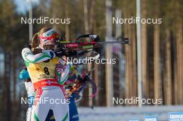 15.03.2015, Kontiolahti, Finland (FIN): Darya Domracheva (BLR) - IBU world championships biathlon, mass women, Kontiolahti (FIN). www.nordicfocus.com. © NordicFocus. Every downloaded picture is fee-liable.