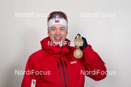 07.03.2015, Kontiolahti, Finland (FIN): Tarjei Boe (NOR) - IBU world championships biathlon, medals, Kontiolahti (FIN). www.nordicfocus.com. © NordicFocus. Every downloaded picture is fee-liable.