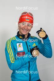 15.03.2015, Kontiolahti, Finland (FIN): Valj Semerenko (UKR) - IBU world championships biathlon, medals, Kontiolahti (FIN). www.nordicfocus.com. © NordicFocus. Every downloaded picture is fee-liable.