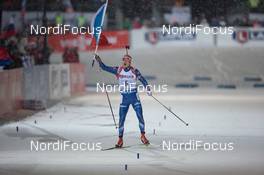 05.03.2015, Kontiolahti, Finland (FIN): Ondrej Moravec (CZE) - IBU world championships biathlon, relay mixed, Kontiolahti (FIN). www.nordicfocus.com. © NordicFocus. Every downloaded picture is fee-liable.