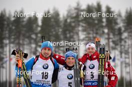 08.03.2015, Kontiolahti, Finland (FIN): Anton Shipulin (RUS), Erik LESSER (GER), Tarjei BOE (NOR), - IBU world championships biathlon, pursuit men, Kontiolahti (FIN). www.nordicfocus.com. © Evgeny Tumashov/ NordicFocus. Every downloaded picture is fee-liable.