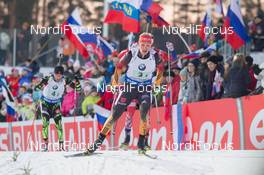 14.03.2015, Kontiolahti, Finland (FIN): Daniel Boehm (GER) - IBU world championships biathlon, relay men, Kontiolahti (FIN). www.nordicfocus.com. © NordicFocus. Every downloaded picture is fee-liable.