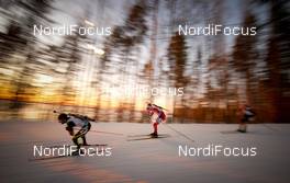 14.03.2015, Kontiolahti, Finland (FIN): Daniel BOEHM (GER), Tarjei BOE (NOR), Jean Guillaume BEATRIX (FRA),- IBU world championships biathlon, relay men, Kontiolahti (FIN). www.nordicfocus.com. © Evgeny Tumashov / NordicFocus. Every downloaded picture is fee-liable.