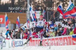 14.03.2015, Kontiolahti, Finland (FIN): Simon Eder (AUT) - IBU world championships biathlon, relay men, Kontiolahti (FIN). www.nordicfocus.com. © NordicFocus. Every downloaded picture is fee-liable.