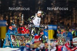 14.03.2015, Kontiolahti, Finland (FIN): Martin Fourcade (FRA) - IBU world championships biathlon, relay men, Kontiolahti (FIN). www.nordicfocus.com. © NordicFocus. Every downloaded picture is fee-liable.