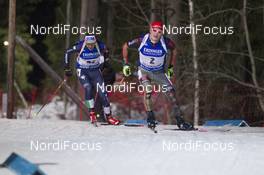 02.12.2015, Oestersund, Sweden (SWE): Benedikt Doll (GER), Dominik Windisch (ITA) - IBU world cup biathlon, individual men, Oestersund (SWE). www.nordicfocus.com. © Manzoni/NordicFocus. Every downloaded picture is fee-liable.