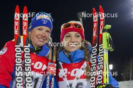 03.12.2015, Oestersund, Sweden (SWE): Marie Dorin (FRA), Dorothea Wierer (ITA), (l-r) - IBU world cup biathlon, individual women, Oestersund (SWE). www.nordicfocus.com. © Manzoni/NordicFocus. Every downloaded picture is fee-liable.