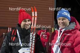03.12.2015, Oestersund, Sweden (SWE): Sylvain Fanjas-Claret (FRA), Rossignol Race Service and Ole Joern Tretterud (NOR), Swix Race Service - IBU world cup biathlon, individual women, Oestersund (SWE). www.nordicfocus.com. © Manzoni/NordicFocus. Every downloaded picture is fee-liable.