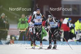 29.11.2015, Oestersund, Sweden (SWE): Aita Gasparin (SUI), Serafin Wiestner (SUI) - IBU world cup biathlon, single mixed relay, Oestersund (SWE). www.nordicfocus.com. © Manzoni/NordicFocus. Every downloaded picture is fee-liable.