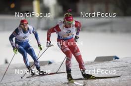 29.11.2015, Oestersund, Sweden (SWE): Johannes Thingnes Boe (NOR), Michal Slesingr (CZE) - IBU world cup biathlon, relay mixed, Oestersund (SWE). www.nordicfocus.com. © Manzoni/NordicFocus. Every downloaded picture is fee-liable.