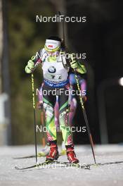 29.11.2015, Oestersund, Sweden (SWE): Iryna Kryuko (BLR) - IBU world cup biathlon, relay mixed, Oestersund (SWE). www.nordicfocus.com. © Manzoni/NordicFocus. Every downloaded picture is fee-liable.