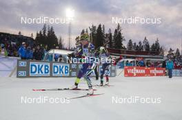 06.12.2015, Oestersund, Sweden (SWE): Marie Dorin (FRA), Dorothea Wierer (ITA), (l-r) -  IBU world cup biathlon, pursuit women, Oestersund (SWE). www.nordicfocus.com. © Manzoni/NordicFocus. Every downloaded picture is fee-liable.