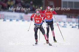 05.12.2015, Oestersund, Sweden (SWE): Scott Gow (CAN), Nathan Smith (CAN), (l-r) - IBU world cup biathlon, sprint men, Oestersund (SWE). www.nordicfocus.com. © Manzoni/NordicFocus. Every downloaded picture is fee-liable.