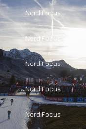12.12.2015, Hochfilzen, Austria (AUT): Event Feature:  Overview over the stadium -  IBU world cup biathlon, pursuit men, Hochfilzen (AUT). www.nordicfocus.com. © Manzoni/NordicFocus. Every downloaded picture is fee-liable.