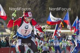 13.12.2015, Hochfilzen, Austria (AUT): Christian Gow (CAN) -  IBU world cup biathlon, relay men, Hochfilzen (AUT). www.nordicfocus.com. © Manzoni/NordicFocus. Every downloaded picture is fee-liable.
