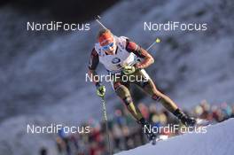 13.12.2015, Hochfilzen, Austria (AUT): Benedikt Doll (GER) -  IBU world cup biathlon, relay men, Hochfilzen (AUT). www.nordicfocus.com. © Manzoni/NordicFocus. Every downloaded picture is fee-liable.