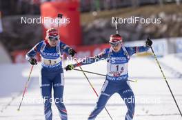 13.12.2015, Hochfilzen, Austria (AUT): Lucie Charvatova (CZE), Veronika Vitkova (CZE), (l-r) -  IBU world cup biathlon, relay women, Hochfilzen (AUT). www.nordicfocus.com. © Manzoni/NordicFocus. Every downloaded picture is fee-liable.