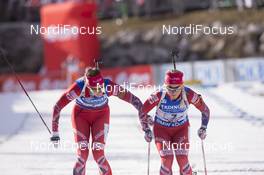 13.12.2015, Hochfilzen, Austria (AUT): Synnoeve Solemdal (NOR), Tiril Eckhoff (NOR), (l-r) -  IBU world cup biathlon, relay women, Hochfilzen (AUT). www.nordicfocus.com. © Manzoni/NordicFocus. Every downloaded picture is fee-liable.