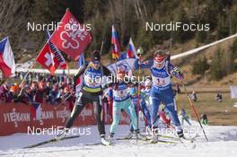 13.12.2015, Hochfilzen, Austria (AUT): Reka Ferencz (ROU), Eva Puskarcikova (CZE), (l-r) -  IBU world cup biathlon, relay women, Hochfilzen (AUT). www.nordicfocus.com. © Manzoni/NordicFocus. Every downloaded picture is fee-liable.