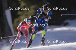 19.12.2015, Pokljuka, Slovenia (SLO): Martin Fourcade (FRA) -  IBU world cup biathlon, pursuit men, Pokljuka (SLO). www.nordicfocus.com. © Manzoni/NordicFocus. Every downloaded picture is fee-liable.