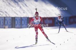 19.12.2015, Pokljuka, Slovenia (SLO): Hilde Fenne (NOR) -  IBU world cup biathlon, pursuit women, Pokljuka (SLO). www.nordicfocus.com. © Manzoni/NordicFocus. Every downloaded picture is fee-liable.