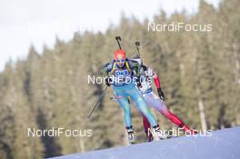 18.12.2015, Pokljuka, Slovenia (SLO): Olena Pidhrushna (UKR) -  IBU world cup biathlon, sprint women, Pokljuka (SLO). www.nordicfocus.com. © Manzoni/NordicFocus. Every downloaded picture is fee-liable.