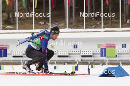 16.12.2015, Pokljuka, Slovenia (SLO): Martin Fourcade (FRA) -  IBU world cup biathlon, training, Pokljuka (SLO). www.nordicfocus.com. © Manzoni/NordicFocus. Every downloaded picture is fee-liable.