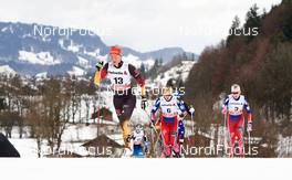 04.01.2015, Oberstdorf, Germany (GER): Denise Herrmann (GER), Ingvild Flugstad Oestberg (NOR), Ragnhild Haga (NOR), (l-r)  - FIS world cup cross-country, tour de ski, pursuit women, Oberstdorf (GER). www.nordicfocus.com. © Felgenhauer/NordicFocus. Every downloaded picture is fee-liable.