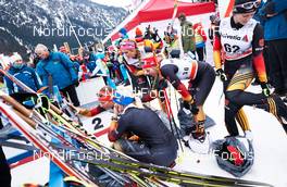 04.01.2015, Oberstdorf, Germany (GER): german girls reading result lists - FIS world cup cross-country, tour de ski, pursuit women, Oberstdorf (GER). www.nordicfocus.com. © Felgenhauer/NordicFocus. Every downloaded picture is fee-liable.